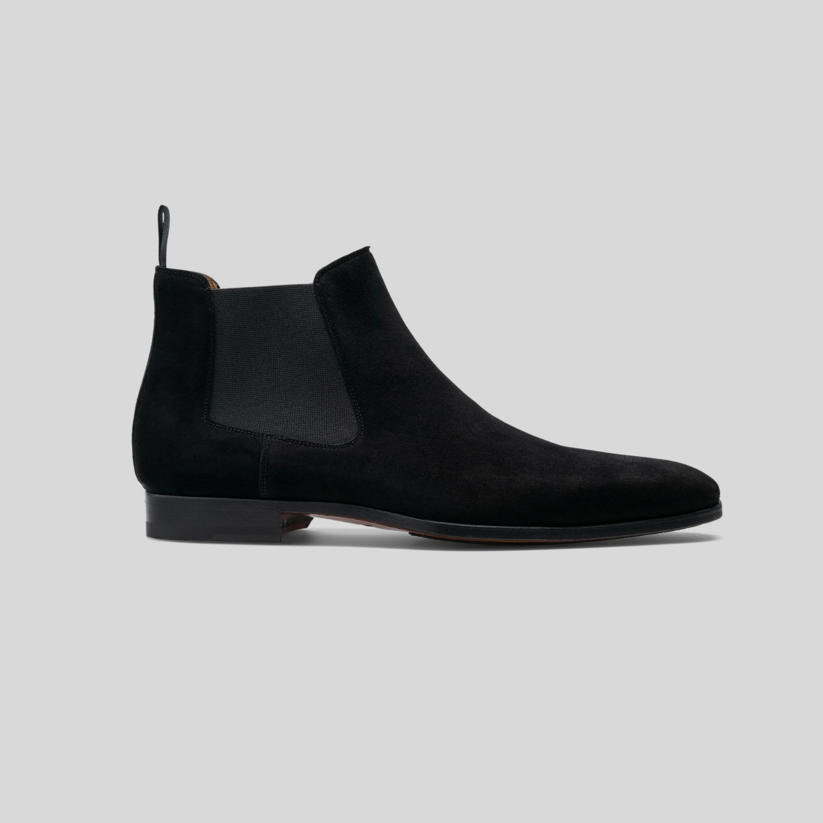 Black Suede Chelsea Boots