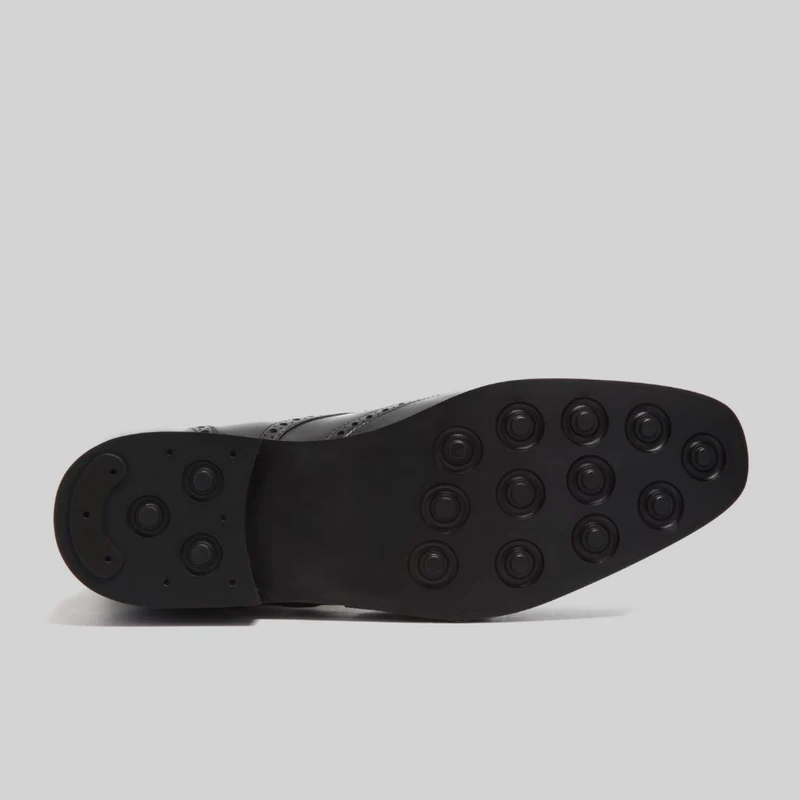 Black Wingtip Military Boots